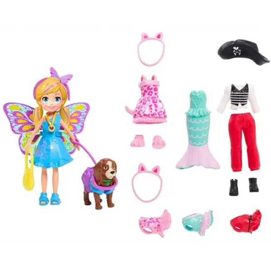 Mattel Polly Pocket GDM15 Набор ,,Маленькая модница с питомцем''