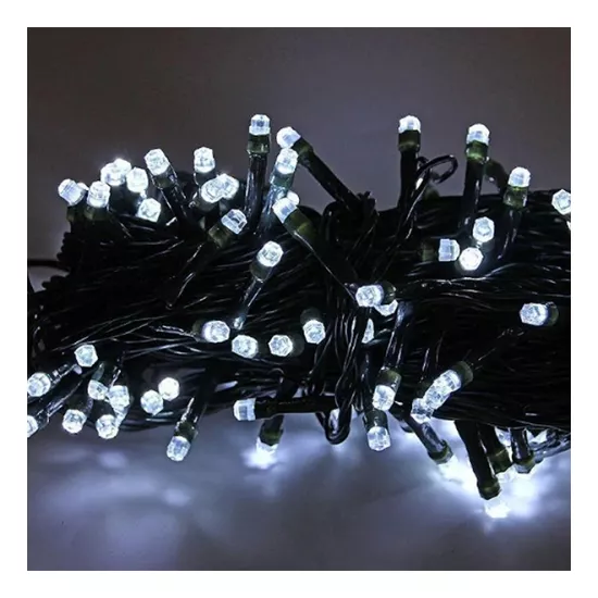 Luminite de Craciun Crystal AC216, 100LED, alb-rece, 8 m