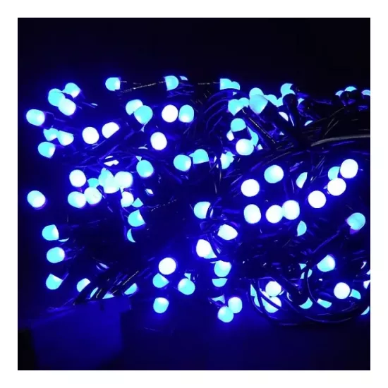 Luminite de Craciun Globuri mini 4303/B, 100LED, albastru, 8 m