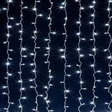 Гирлянда световая Штора 9345, 192LED, холодно белые, 3x1.9 м Гирлянда световая Штора 9345, 192LED, холодно белые, 3x1.9 м