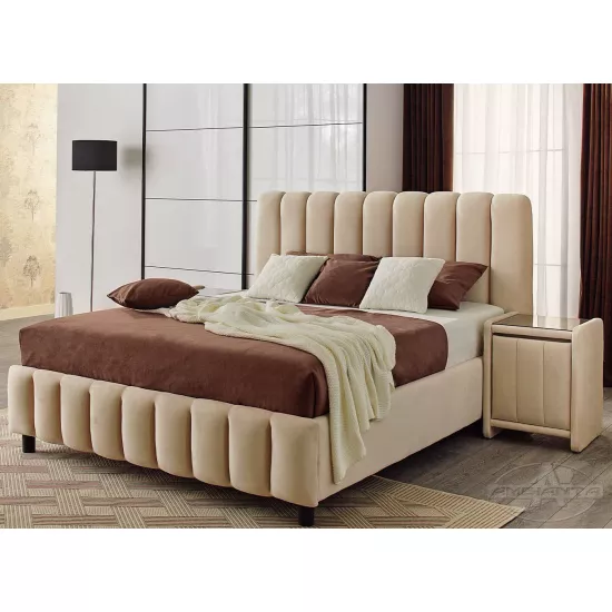 Set dormitor Ambianta Fancy cu pat 1.4m, Bej