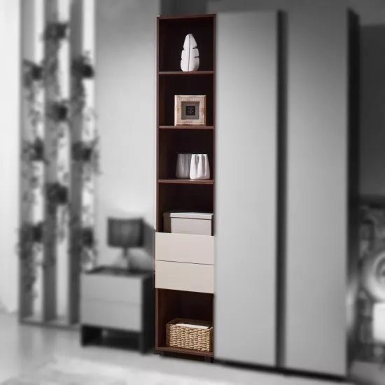 Пенал Ambianta Kosmo (40 см) с полками из ДСП, Catania/Fungo