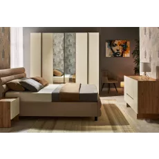 Спальный гарнитур Ambianta Kosmo с кроватью 1.6m, Beige/Artisan/Crem