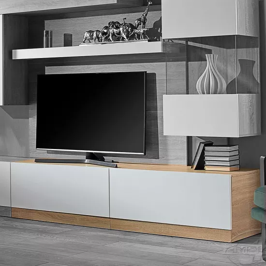 Comoda TV Ambianta Palermo (160 cm), Alb/Bardolino