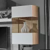 Corp suspendat Ambianta Palermo vertical sticla, 60x34,8x98 cm, Alb/Bardolino