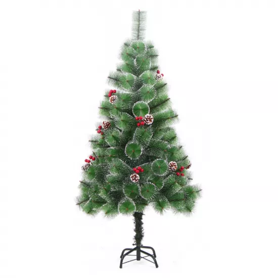 Ёлка искусственная ZJA360452 зеленая сосна с шишками и украшениями, 180 см