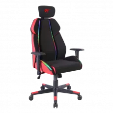 Кресло геймерское Havit GC938, Black/Red/RGB