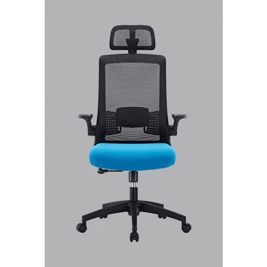 Fotoliu de birou Custo Santander, Black/Blue