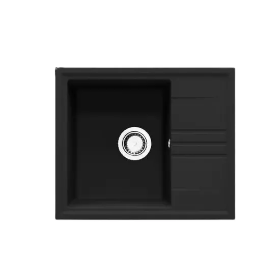 Chiuvetă de bucătărie SanDonna Alina,590х500х200 mm, Negru Metalic (VOR58910)