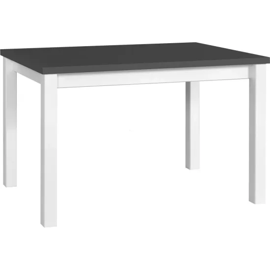 Masă pentru bucătărie Drewmix Max 5, 120x80 cm extensibil, Grafit/White