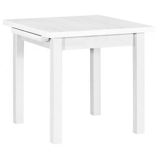 Masă pentru bucătărie Drewmix Max 7, 80x80 cm extensibilă, White