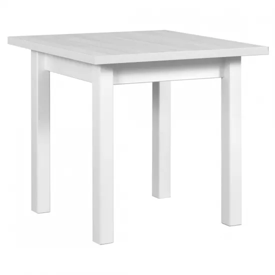 Masă pentru bucătărie Drewmix MAX 8 (80x80/120/160) extensibila, White