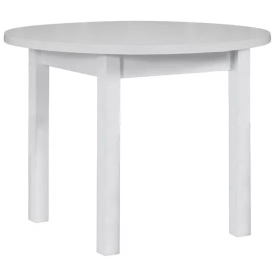 Masă pentru bucătărie Drewmix Poli 4, Ø100 cm extensibilă, White