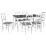 Masă pentru bucătărie Drewmix Modena 1, 140x80 cm extensibilă, Grafit/White