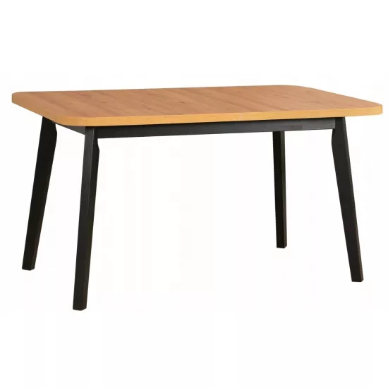 Masă pentru bucătărie Drewmix Oslo 6, 140x80 cm extensibilă, Artisan/Black