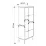 Dulap Showdeko Spark, 60x35.6x151 cm, Oak/White