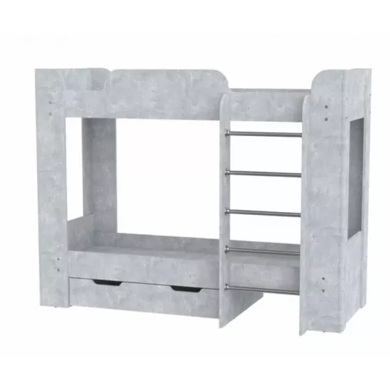 Детская кровать Kompanit Твикс-2,, 70x190 см, Ателье светлый