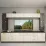 Comodă Bafimob BX-150 (3 sertare) (150 cm), Mokka/Bianco-bej Luciu