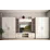 Living Bafimob Roma-Х cu sticla (ТV-1,2m) (420 cm), Corton Stejar/Alb Luciu