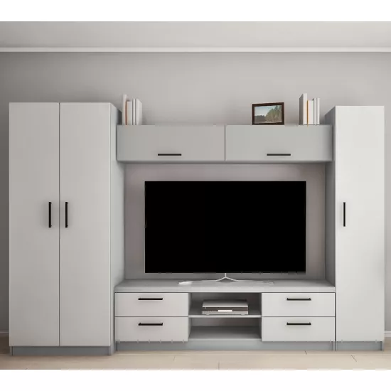 Living Bafimob Elena-Y (ТV-1,8m) (300 cm), Gri/Gri deschis