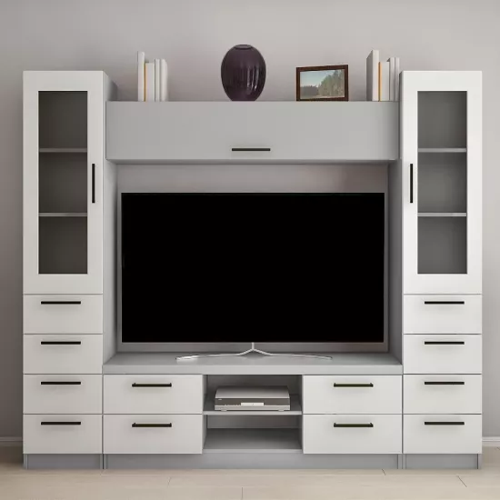 Living Bafimob Y-6 (TV-1,5m) (230 cm), Gri/Gri deschis