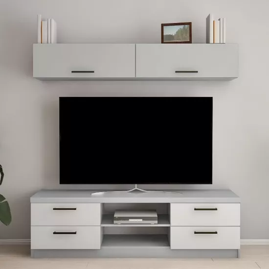 Living Bafimob Y-2 (TV-1.8m) (180 cm), Gri/Gri deschis