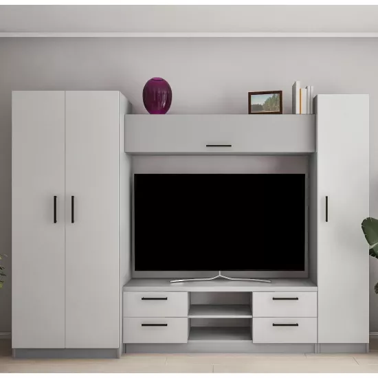 Living Bafimob Elena-Y (TV-1,5) (270 cm), Gri/Gri deschis