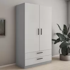 Dulap Bafimob ШY-120 (2 ящ) (120 cm), Gri/Gri deschis