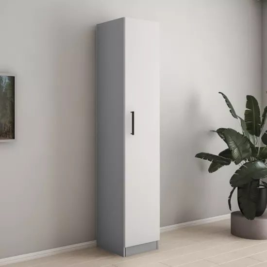 Шкаф пенал Bafimob ПY-40 (40 см), Серый/Cветло серый