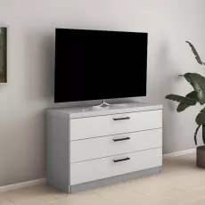 Комод Bafimob КY-120(3 ящ.) (120 см), Серый/Cветло серый