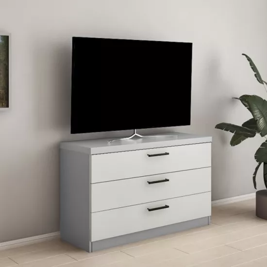 Комод Bafimob КY-120(3 ящ.) (120 см), Серый/Cветло серый