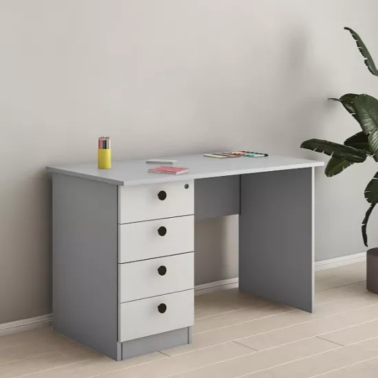 Masa de birou Bafimob KS-120 Y (sertar), Gri/Gri deschis