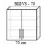 Modul superior Bafimob ВШ-70 fațadă frezată Clasic MDF (vopsit), Alb mat