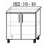 Modul inferior Bafimob НШ-80 fațadă frezată Clasic MDF (vopsit), Alb mat