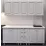 Modul superior Bafimob VS-20 fațadă frezată Clasic MDF (vopsit), Gri deschis mat