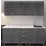Modul superior Bafimob ВШ(с)-80 fațadă frezată Modern MDF (vopsit), Gri mat