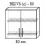 Modul superior Bafimob ВШ(с)-80 fațadă frezată Modern MDF (vopsit), Gri mat