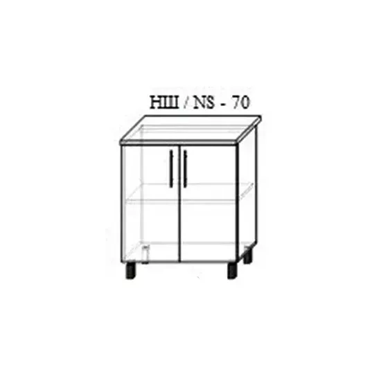 Нижний кухонный шкаф Bafimob НШ-70 фасад Модерн МДФ (краска), Капучино-матовый