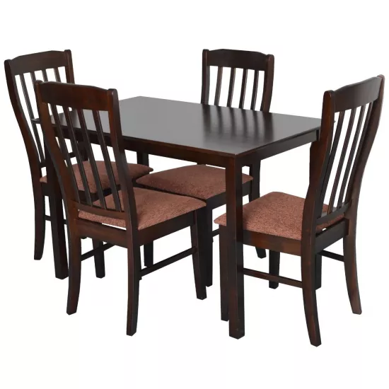 Set de mobilă Eva masa GLORIA Chocolate + 4 scaune WENYI (Chocolate, F-789 Brown)