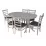 Набор мебели Eva Стол HV-24V White + 6 стульев COCO (White, NV-10WP Grey )
