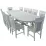 Set de mobilă Eva Стол HV-33V Cream Light + 12 стульев DEPPA R (Cream Light, NV-1WP )
