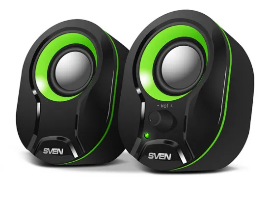 Колонки Sven 290 Black/Green (2.0/5 Вт)