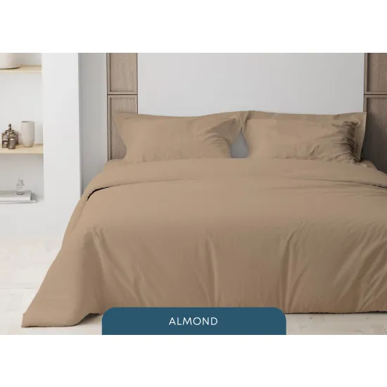 Lenjerie de pat Relaxe Home Soft Dreams Almond (2 persoane EURO/Bumbac)