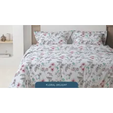 Lenjerie de pat Relaxe Home Soft Dreams Floral Delight (2 persoane EURO/Bumbac)