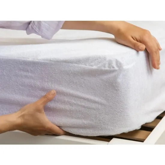 Husă impermeabilă Relaxe Home Waterproof (Bamboo) White, 160x200x30 cm