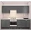 Bucatarie Bafimob Iulia 2.6 m, MDF vopsit, fațadă frezată Modern, Gri mat