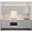 Bucatarie Bafimob Iulia 2.6 m, MDF vopsit, fațadă frezată Modern, Gri deschis mat