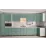 Bucatarie de colț Bafimob Eco 4,1х0,9 m, MDF vopsit, fațadă Neted, Verde deschis mat