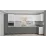 Bucatarie de colț Bafimob Eco 4,1х0,9 m, MDF vopsit, fațadă frezată Clasic, Alb mat/Gri mat