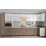 Bucatarie de colț Bafimob Eco 4,1х0,9 m, MDF vopsit, fațadă frezată Modern, Alb mat/Cappuccino mat